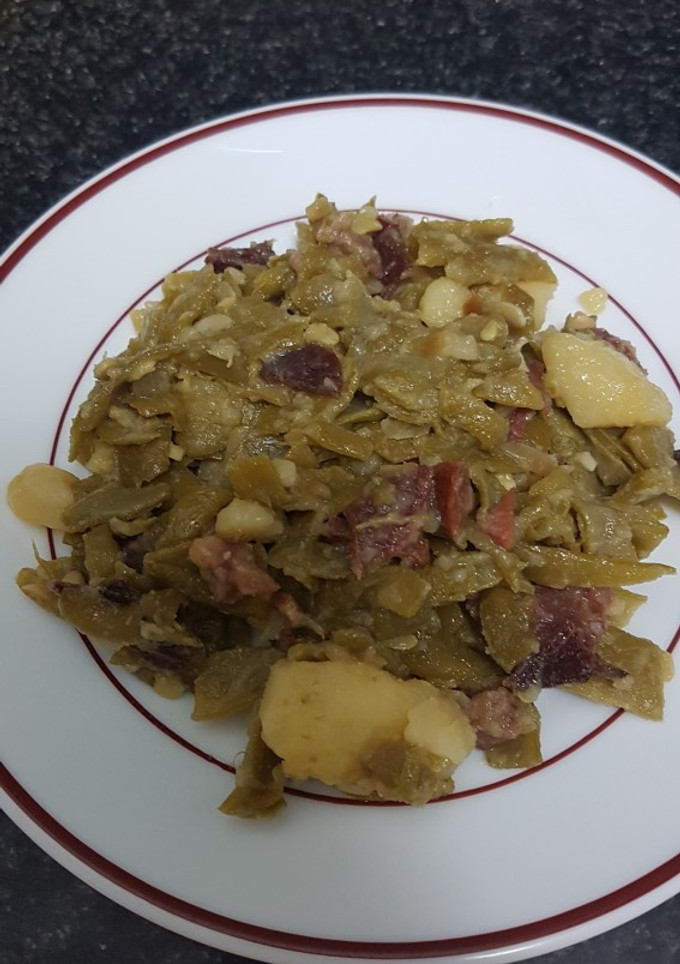 Una foto de Judías verdes con jamón