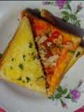 Quick Pizza n Garlic Bread Sandwich