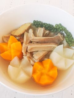 Hình của món Bao tử hầm tiêu xanh.