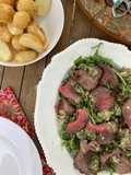 Mustard crusted silverside roast beef and rocket salad #CookEveryPart