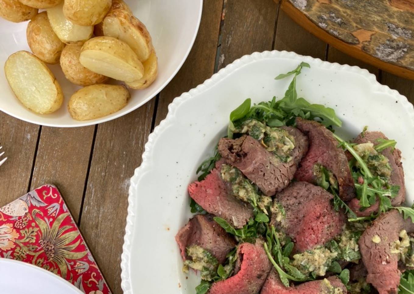 Mustard crusted silverside roast beef and rocket salad #CookEveryPart