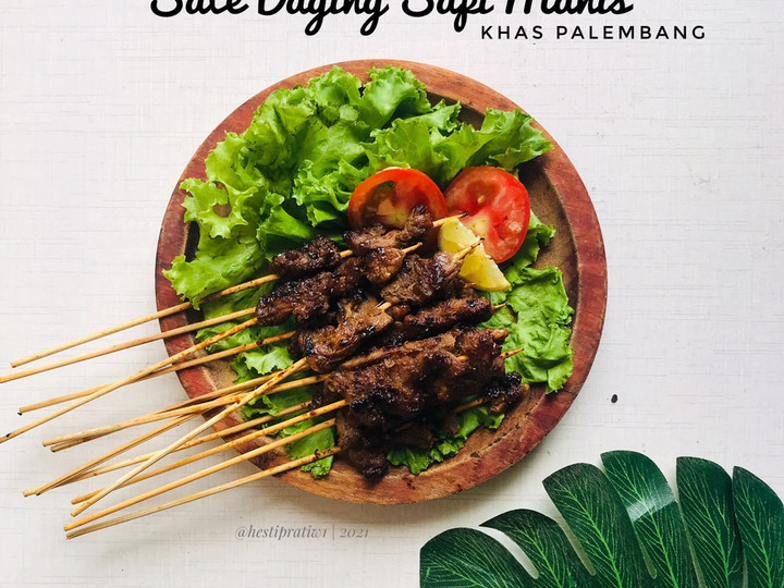 Cara Gampang Menyiapkan Sate Daging Sapi Manis Khas Palembang, Bikin Ngiler