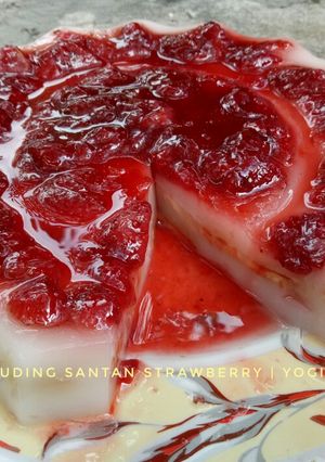 Foto resep Puding Santan Strawberry