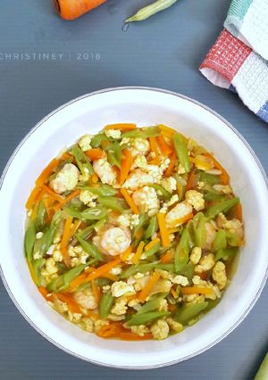 Foto resep Orak Arik Telur Udang