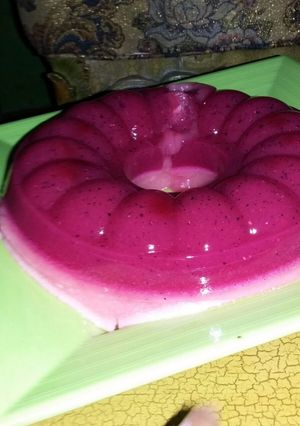 Foto resep Puding buah naga combine buah duren