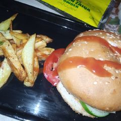 A picture of Egg burger 🍔.