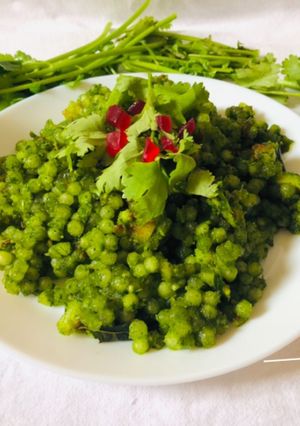 A picture of Hariyali Sabudana Khichdi.
