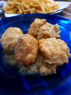 Una foto de Albóndigas de pollo en salsa