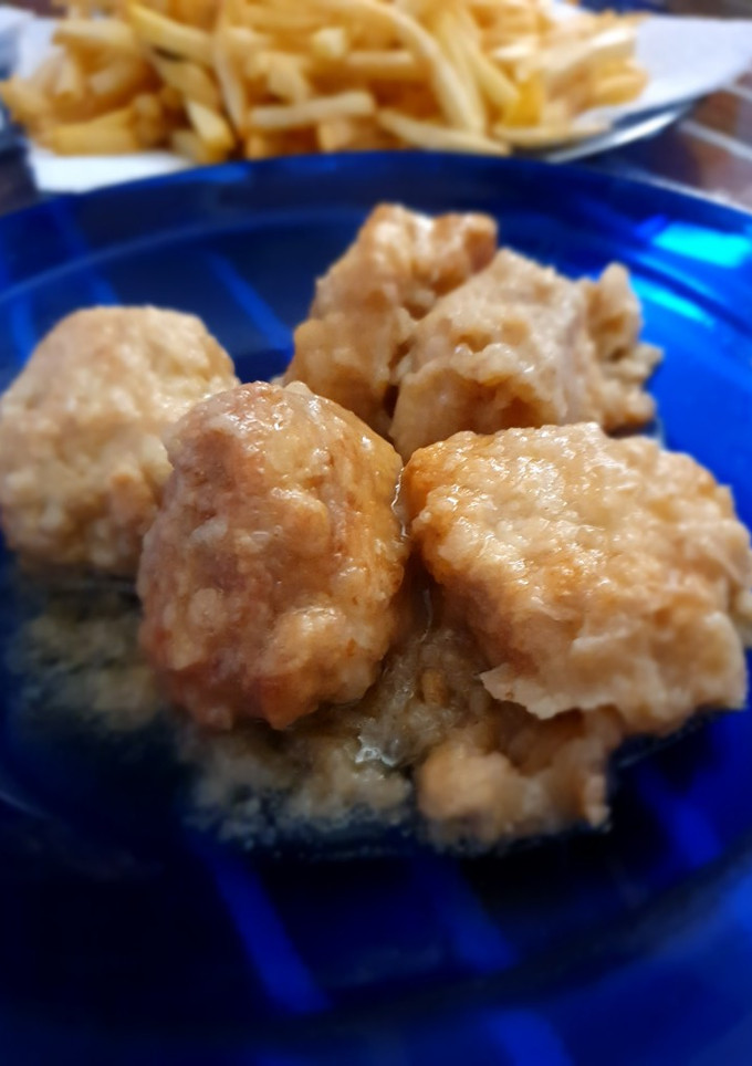 Una foto de Albóndigas de pollo en salsa