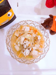 Foto resep Mpasi 10m+ tumis labu tahu Dan ayam