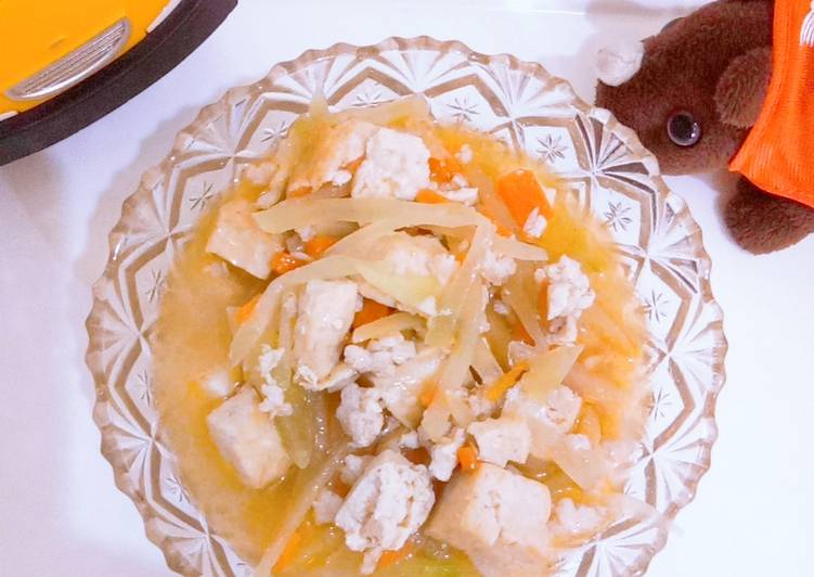 Mpasi 10m+ tumis labu tahu Dan ayam