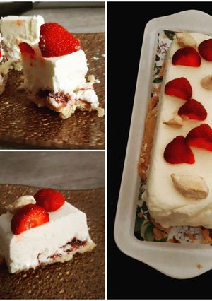 Une photo de Semifreddo fraise et citron vegan