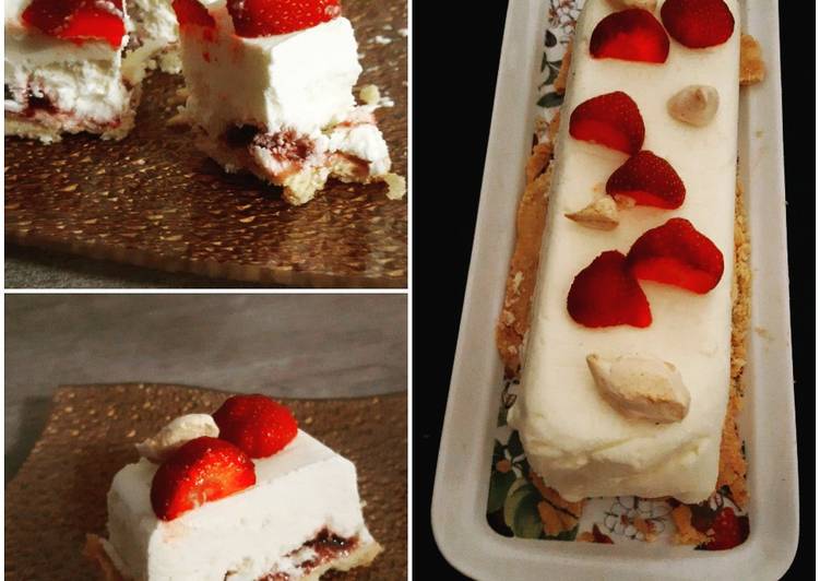 Semifreddo fraise et citron vegan