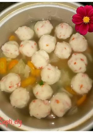 Foto resep Sup bakso udang simple