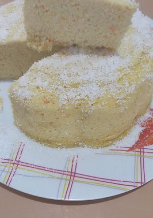 Una foto de Torta de naranja sin harina en microondas