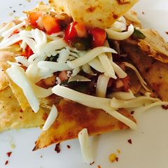 A picture of Leftover roti nachos.