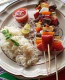 Brochetas de res