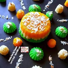Tiranga Rava Sheera - Tricolor Sooji Halwa A picture of Tiranga Rava Sheera - Tricolor Sooji Halwa.