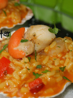 Una foto de Arroz caldoso con vieiras