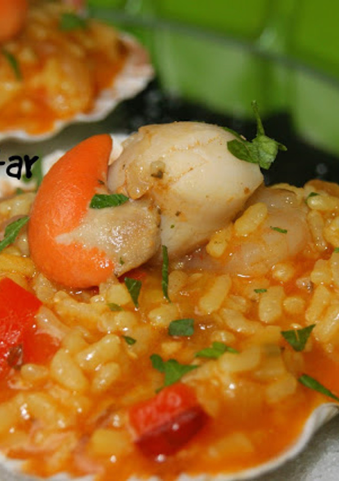 Una foto de Arroz caldoso con vieiras