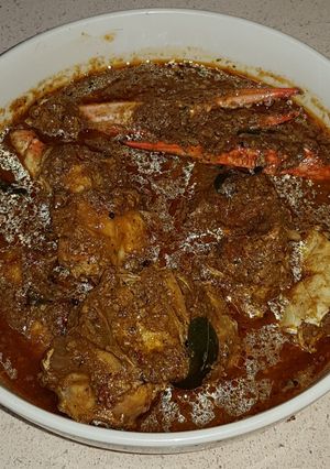 A picture of Spicy crab curry.