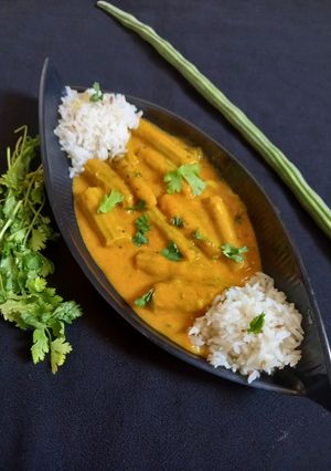 A picture of Drumsticks sabji.