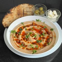 A picture of High Protein Veggie Hummus Dip With Pia Bread.
