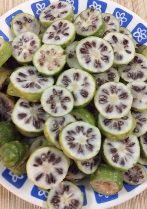 Hình của món Trái Nhàu Ba Tri, Bến Tre.