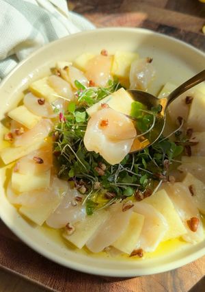 A picture of Fall Scallop Crudo.