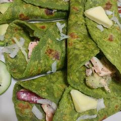 A picture of Green veggies wrap😊😊.