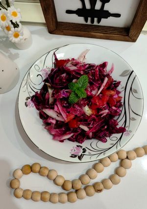 عکسی از دستور سالاد کلم قرمز
