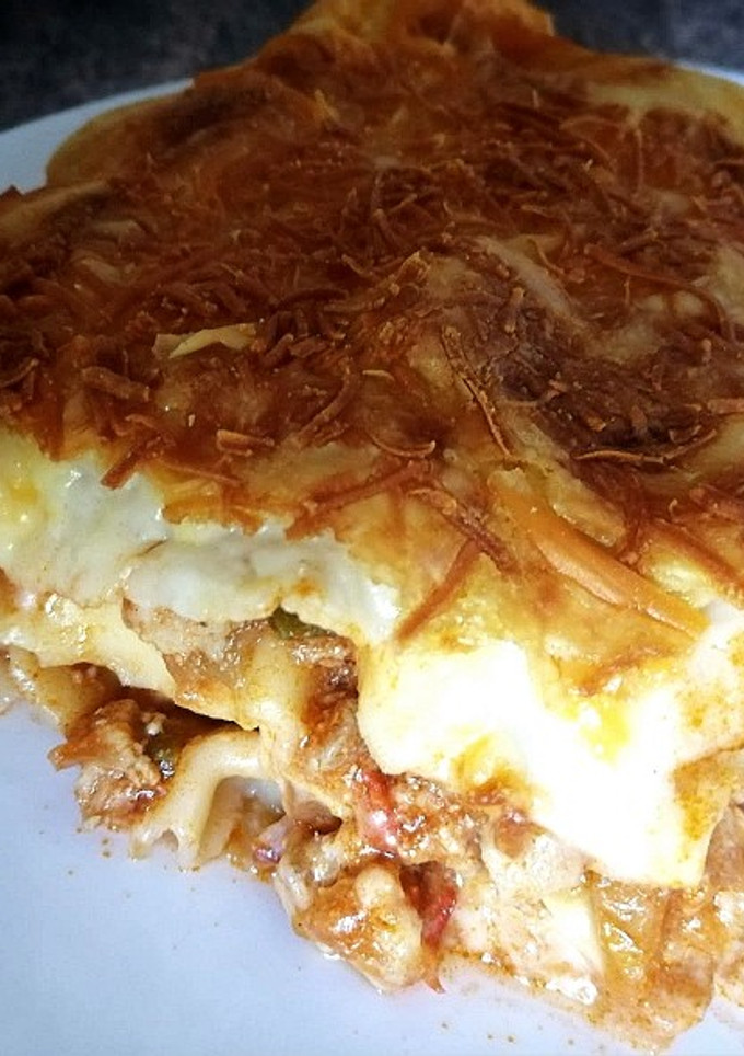 Una foto de Lasaña casera de carne y verduras