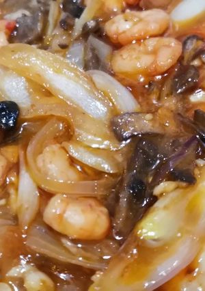 Foto resep Udang saus mentega ala yt: Piring Kos
