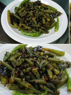 A picture of Baby Lady Fingers fry / Bhindi fry.