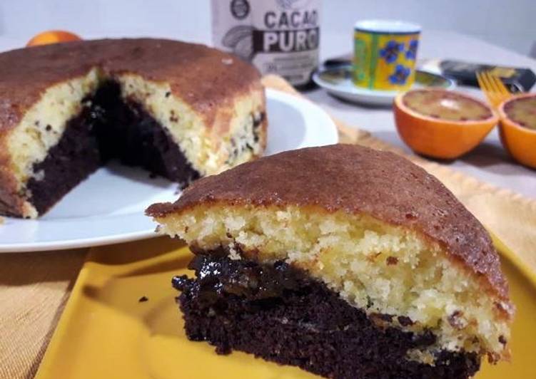 Bizcocho de chocolate y naranja sanguina