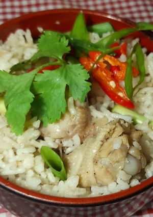 Foto resep Nasi Ayam Singapura pakai rice cooker