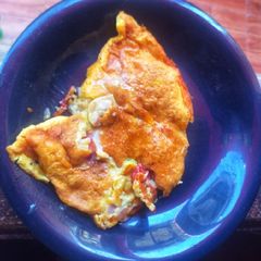 Mushroom omelet in my style A picture of Mushroom omelet in my style.