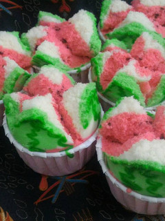 Foto resep Bolu Kukus Semangka