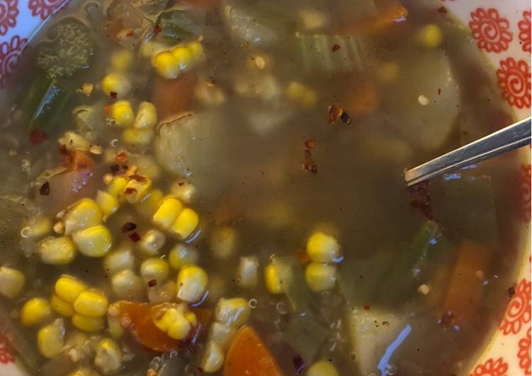 Sopa Andina: veggie + quinoa soup - vegan