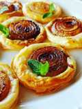 Sfogliatine con cipolle caramellate