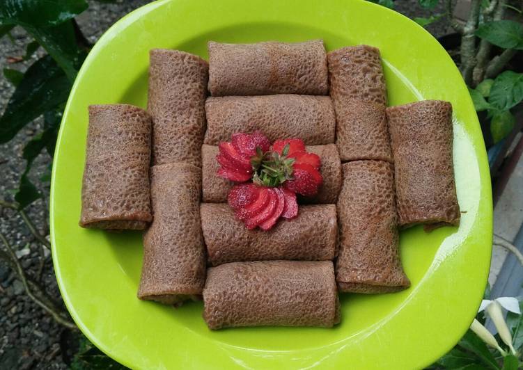Dadar Gulung Pisang Coklat
