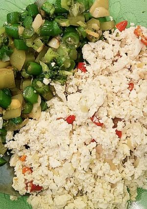 Foto resep Tahu bejek dan tumis buncis untuk diet