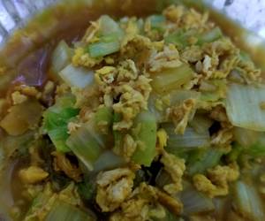 Gampangnya Memasak Orak Arik Telor Sawi Putih Gurih Mantul