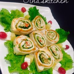 Stuffed pinwheels... A protein power punch A picture of Stuffed pinwheels... A protein power punch.