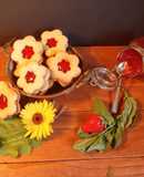 Fior di frolla alla menta e marmellata di fragole