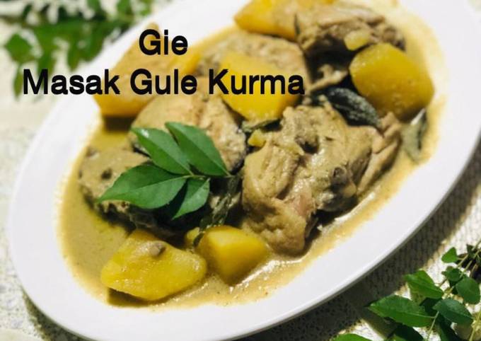 Masak Gule Kurma (masak ayam gulai putih/kurma).#masakan Aceh