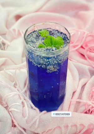 Hình của món Nha Đam Hoa Đậu Biếc Hạt Chia.