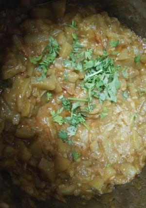 A picture of Lauki bhujia.