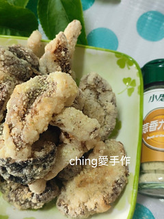 十分鐘上菜-炸蒜香九層塔風味香菇 的食譜成品照片