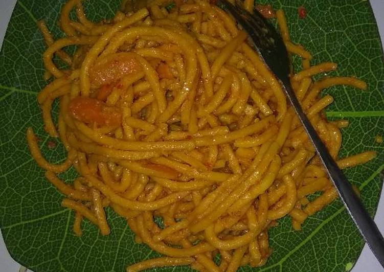 Langkah Mudah Membuat Mie gomak (spageti batak) Bikin Manjain Lidah